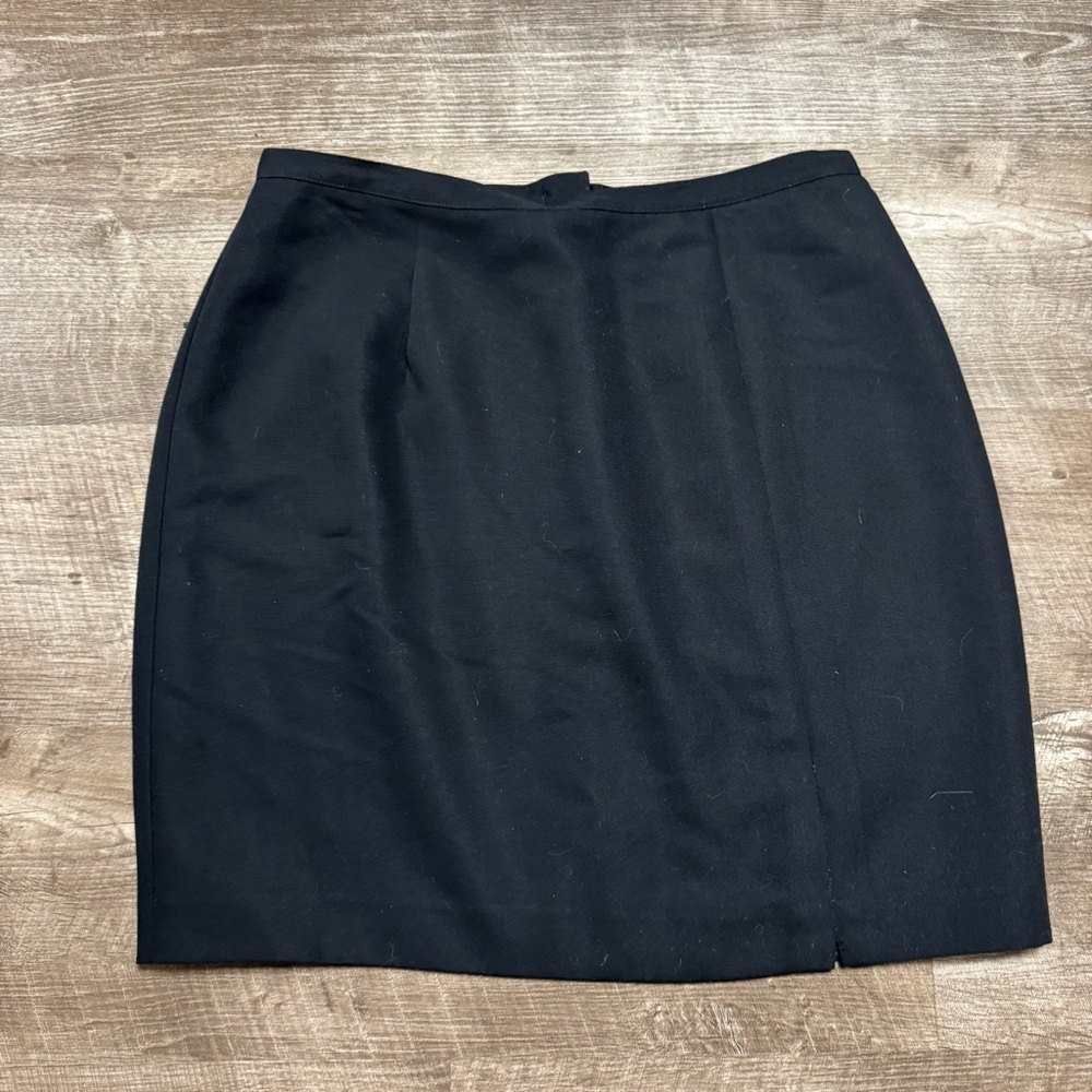 Isaac Hazan Black Pencil Skirt Size 14